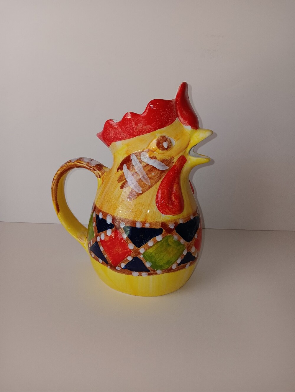 Rooster Nove Italia Ceramic Artistiche Ancora Pitcher